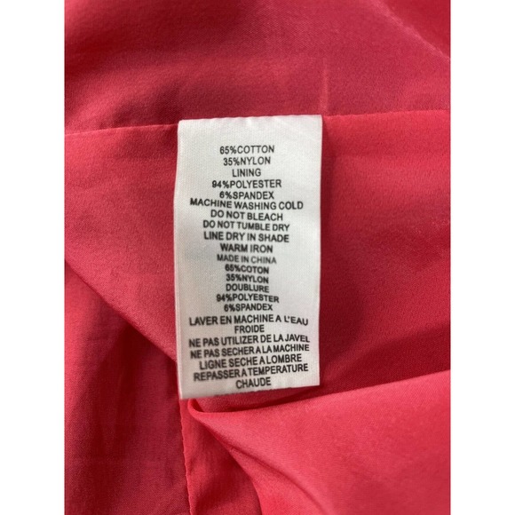 TRINA TURK Carpinteria Medallion Floral Lace Ruffle Hem Dress Size 8 Pink V Neck - Picture 8 of 9